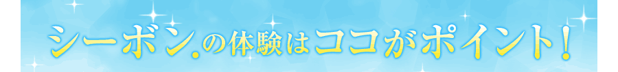 シーボン.の体験はココがポイント！