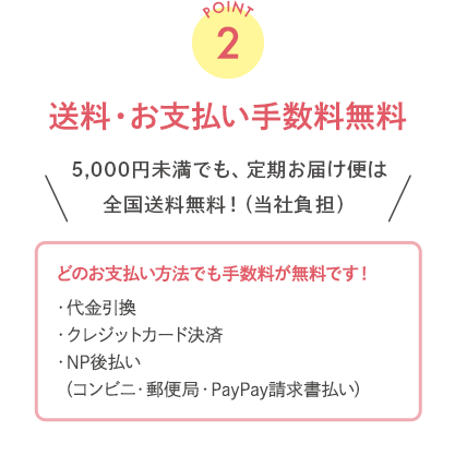 POINT2 送料・お支払い手数料無料