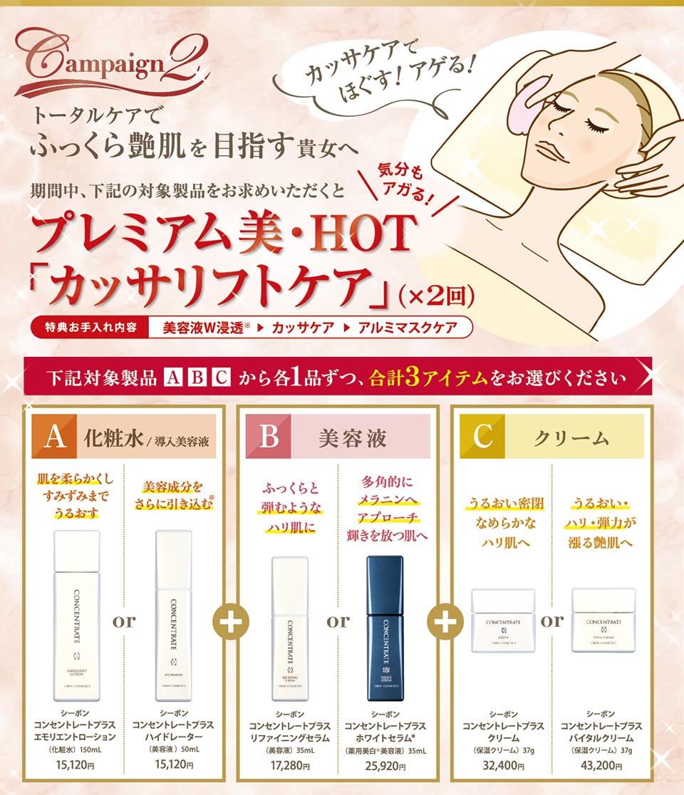 プレミアム美・HOT「カッサリフトケア」(x2回)