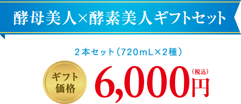 酵母美人ギフトセット 2本セット（720mL×2種） ギフト価格 6,000円（税込）